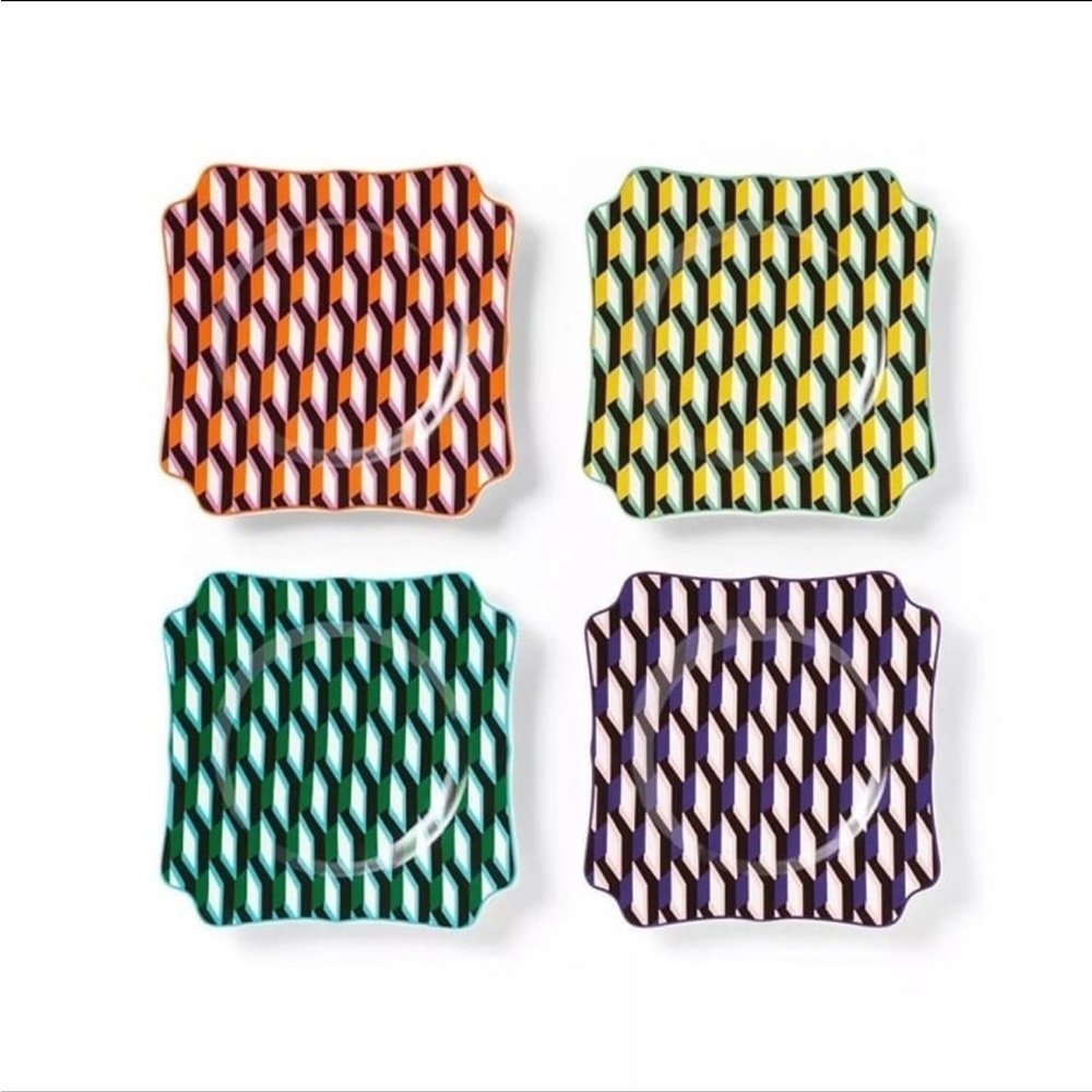 DVF for Target Arrow Geo 4pc Dessert Plate Set- Diane Von Furstenberg